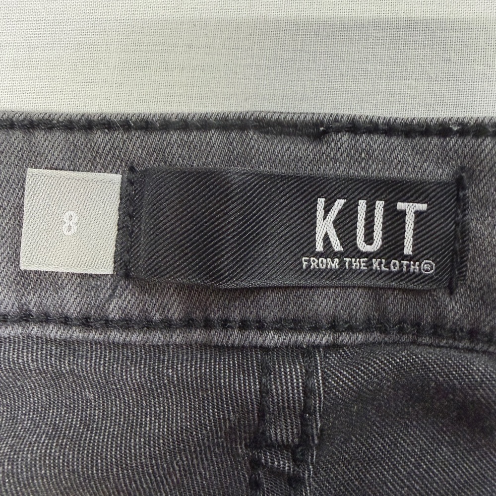 Kut from the Kloth distresses grey Connie Fab Ankle Skinny jeans Women’s Size 8 - Picture 3 of 10